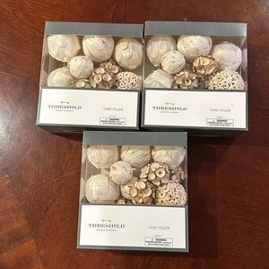 Threshold Vase Filler 3packs 15pcs each pack Cream -3 boxes included